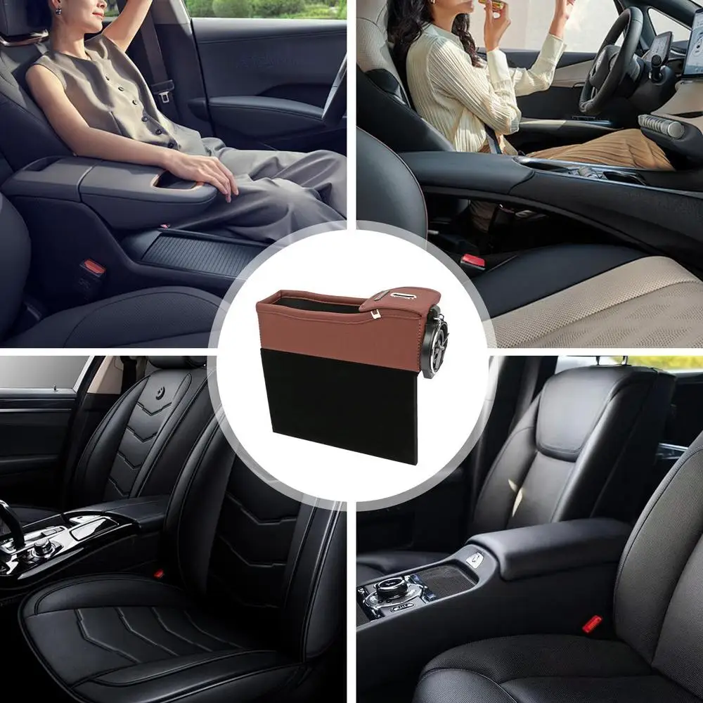 Car Armrest Filler Storage Automotive Seat Side Organizer Tray Multifunctional Car Seat Storage Box With Cup Holder For Phone