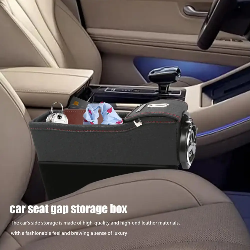 Car Armrest Filler Storage Automotive Seat Side Organizer Tray Multifunctional Car Seat Storage Box With Cup Holder For Phone