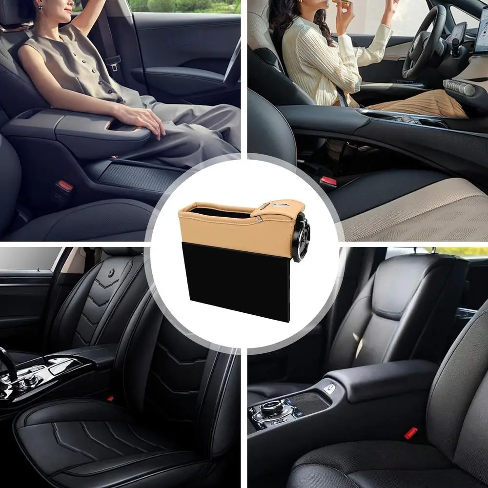 Car Armrest Filler Storage Automotive Seat Side Organizer Tray Multifunctional Car Seat Storage Box With Cup Holder For Phone