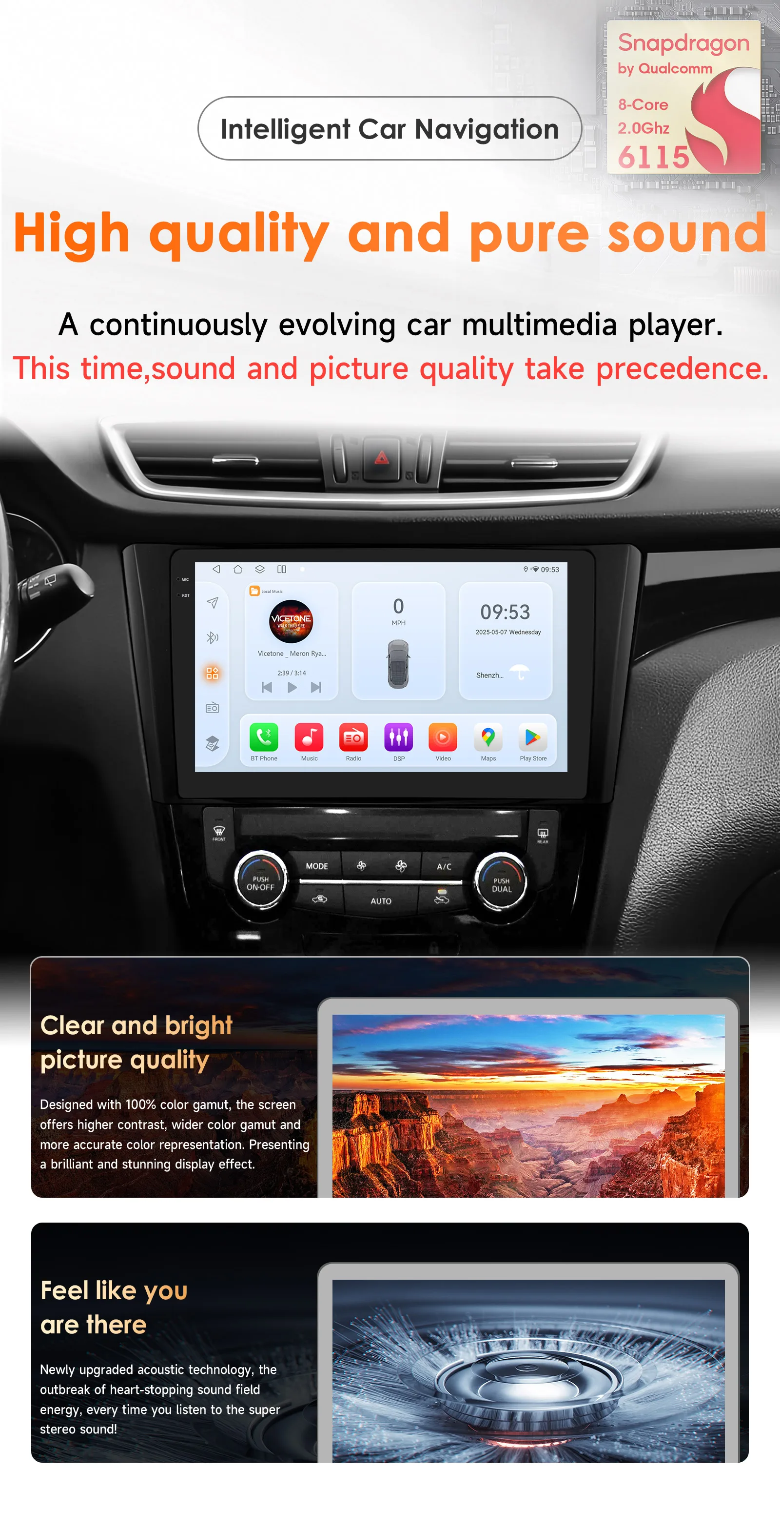 Hizpo Wireless CarPlay Android Auto Radio For Nissan Rogue X-Trail X Trail 3 T32 2013 - 2017 Qashqai 2 J11 Car Multimedia GPS BT