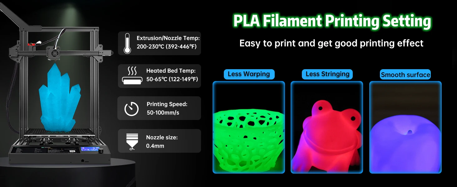 SUNLU 2KG PLA/Matte/Luminous/Marble/Wood/Carbon Fiber/Twinkle Filament 1.75mm 1KG Spool Glow in the Dark Material For 3D Printer