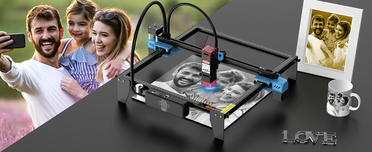 TwoTrees TTS-10 Pro Laser Engraver Stainless Steel Engraving Machine DIY Woodwork Cutting Machine 445±5nm Blue Light Cnc Machine
