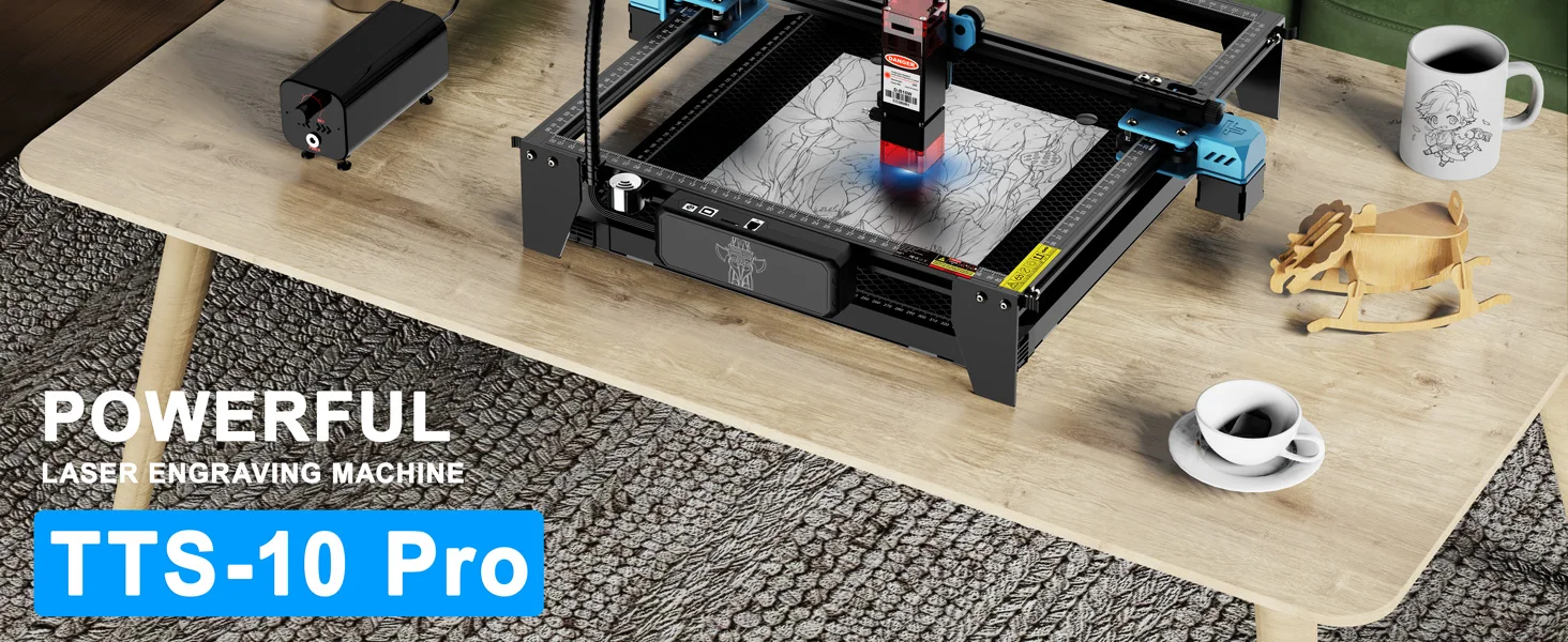 TwoTrees TTS-10 Pro Laser Engraver Stainless Steel Engraving Machine DIY Woodwork Cutting Machine 445±5nm Blue Light Cnc Machine
