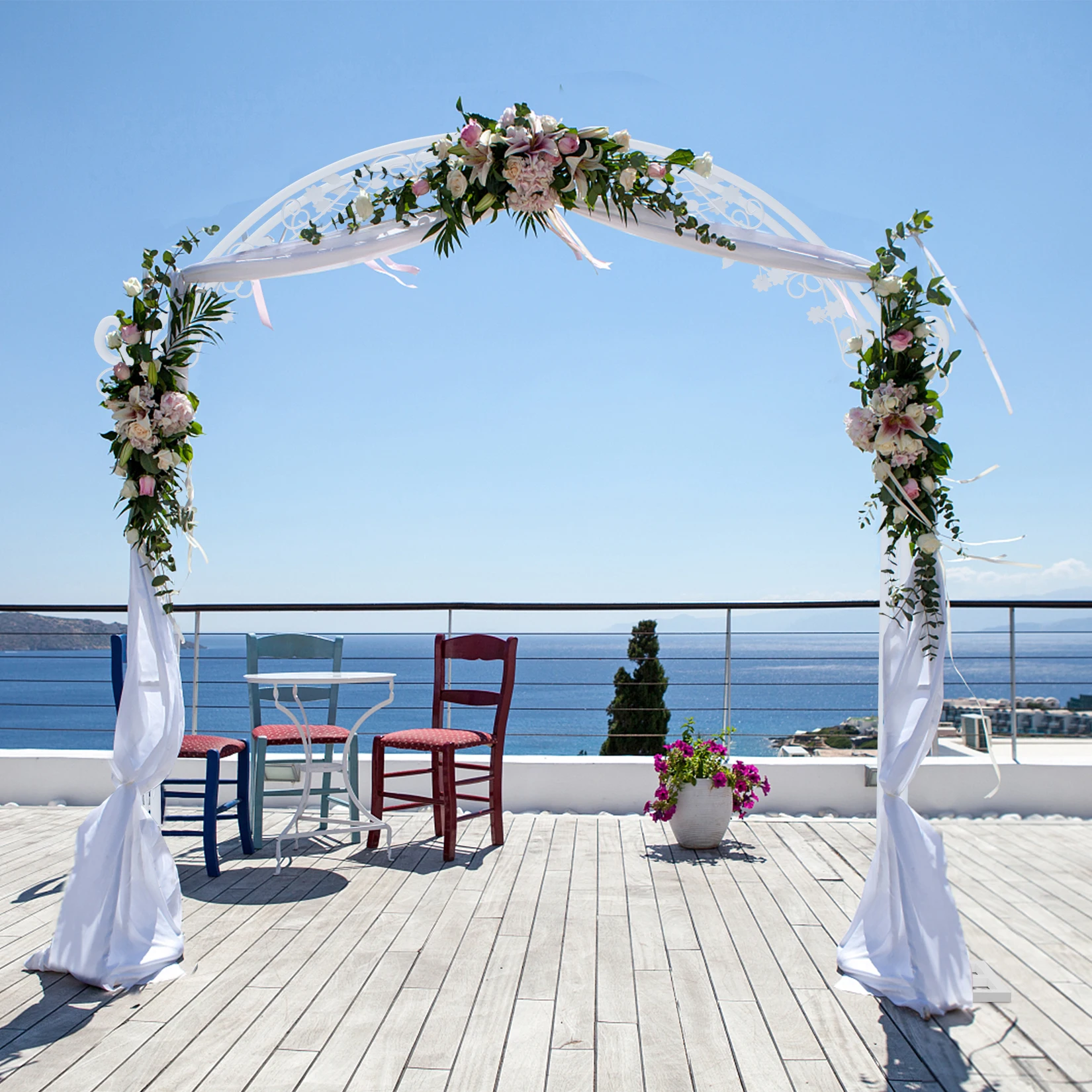 SUSIRE Glam Wedding Arch Stand Backdrop Stand Garden Plant Arbor for Bridal Party, Wedding Ceremony