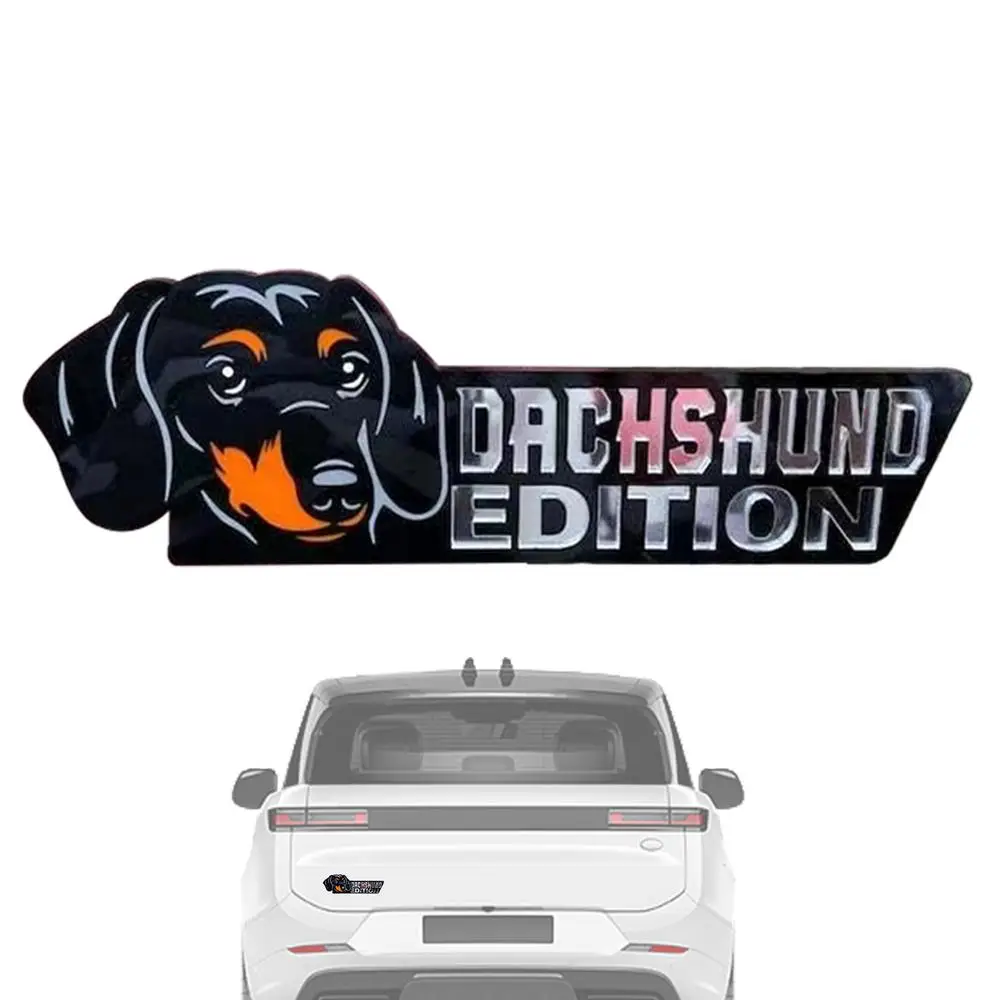 Acrylic Dog Car Emblem 3D Acrylic Dog Car Badge Decal Car Sticker Car Exterior Emblems For Car Truck RV Boat Automotive Badge