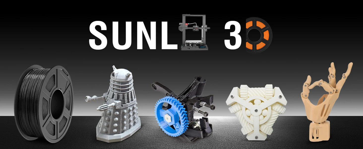 SUNLU 3D Filament ABS/TPU/EASY ABS/ASA 1.75mm 2Roll 1KG(TPU 0.5KG/Roll) 3D Printer Filament for 3D Printer