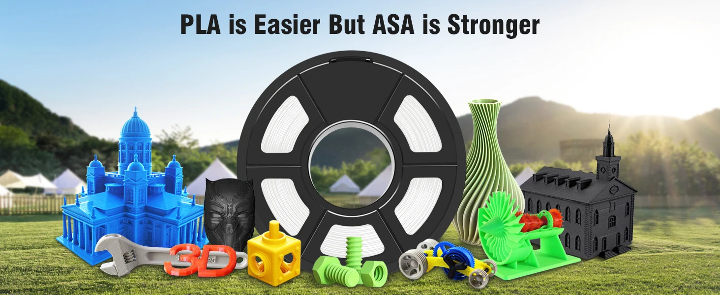 SUNLU 3D Filament ABS/TPU/EASY ABS/ASA 1.75mm 2Roll 1KG(TPU 0.5KG/Roll) 3D Printer Filament for 3D Printer