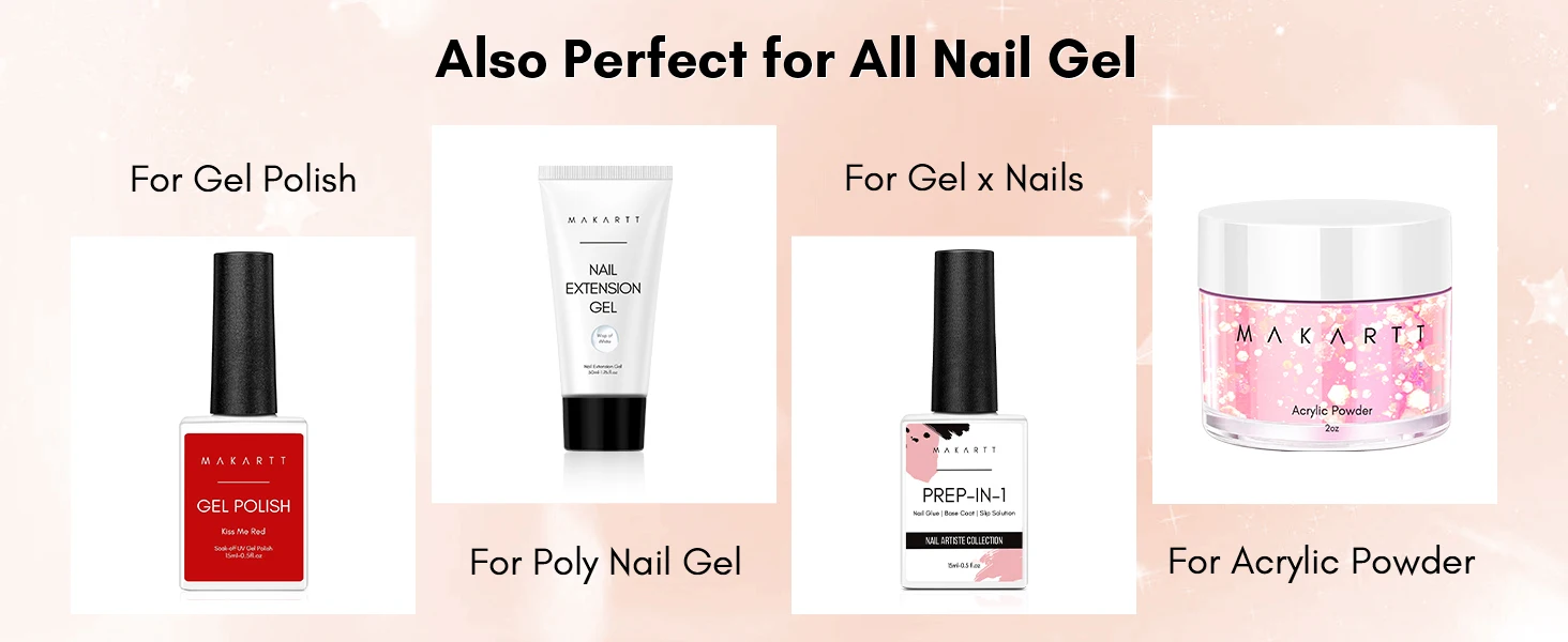 Makartt Gel Top Coat for Chrome Nail Powder - 15ml No Wipe High Gloss Top Coat Gel Nail Polish Mirror Shine Nail Gel