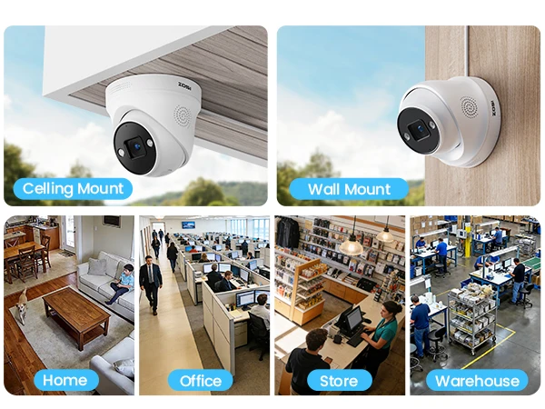 ZOSI 4K 8MP 5MP POE Video Surveillance Kit 8CH H.265 Home CCTV NVR Set Color Night Vision AI Detection IP Security Camera System