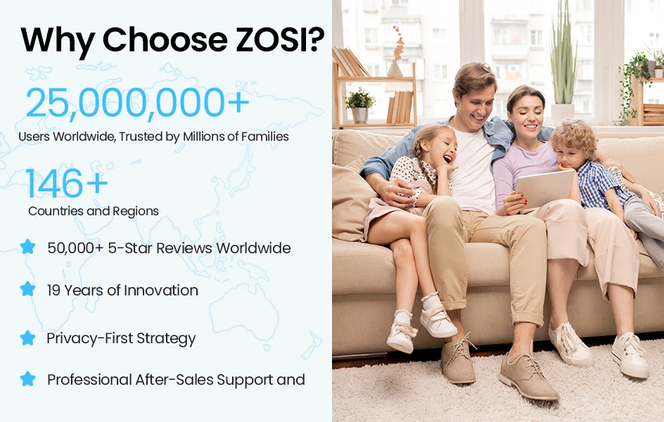 ZOSI 4K 8MP 5MP POE Video Surveillance Kit 8CH H.265 Home CCTV NVR Set Color Night Vision AI Detection IP Security Camera System