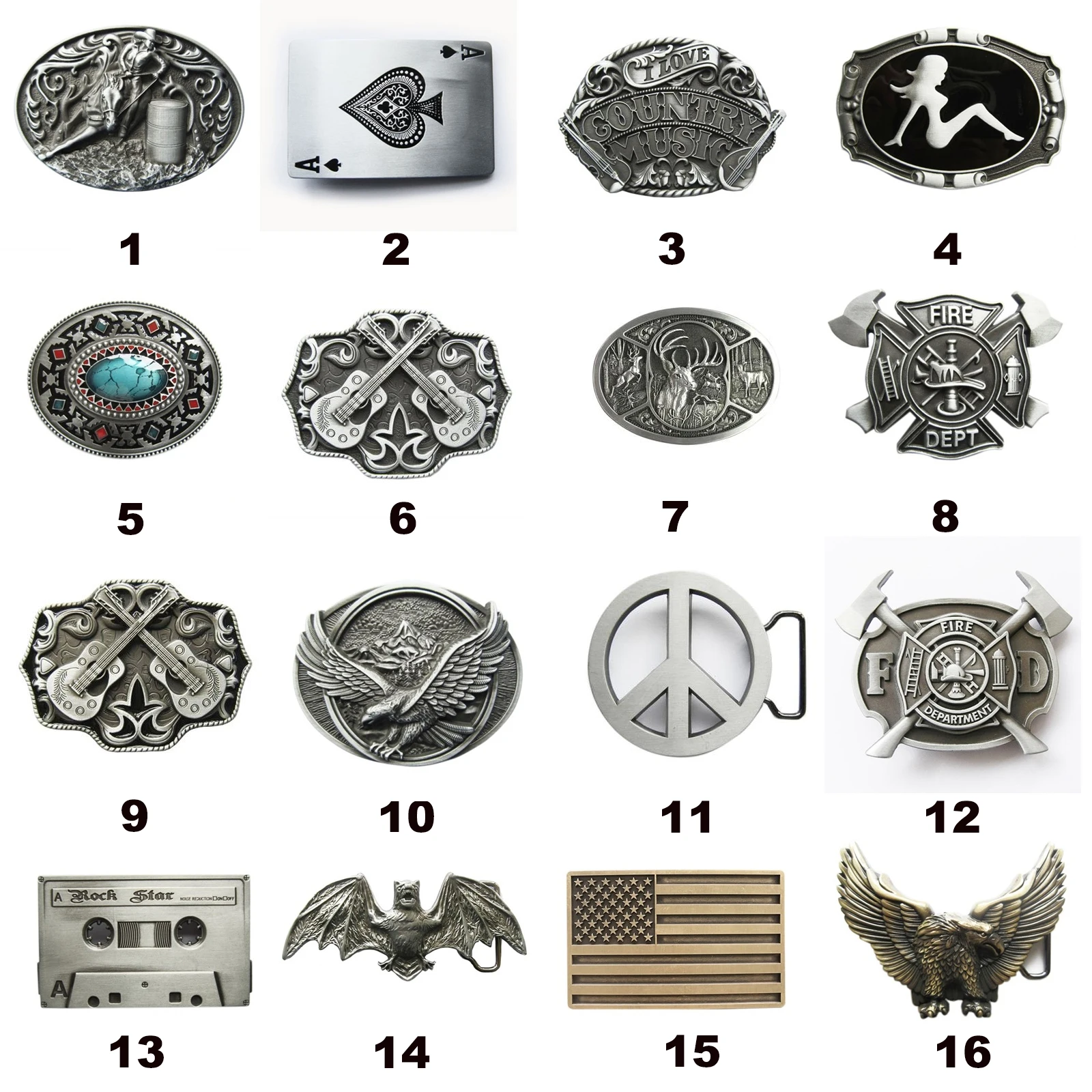 Vintage Style Western Cowboy Cowgirl Wildlife Belt Buckle Also Stock in US Free Shipping