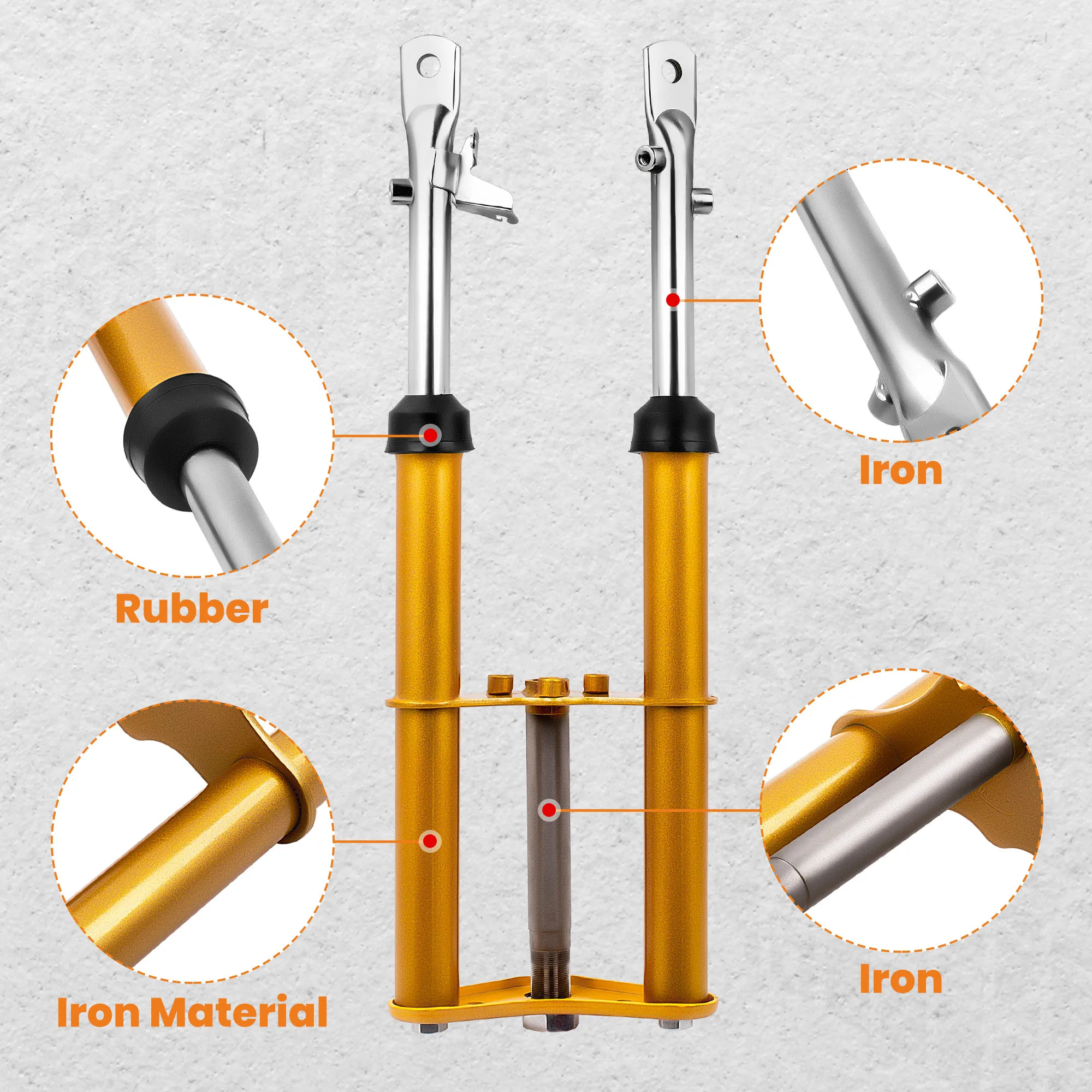 Complete Front Forks Shock Suspension for Honda CRF50 XR50 CRF XR 50 04-14 Gold
