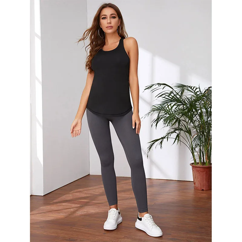 Women Yoga Top Seamless Sport T Shirts Fitness Clothes Yoga Shirt Gym Top Running Active Wear Sport Top