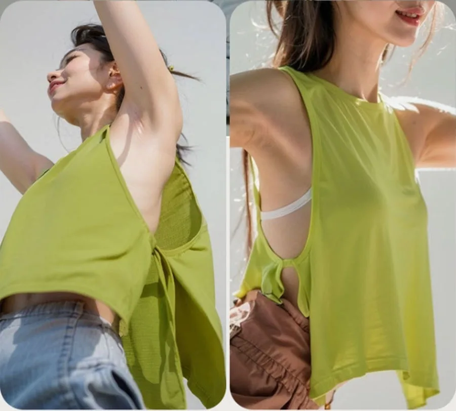 Women Sleeveless Racerback Yoga Shirts Sport Singlet Athletic Fitness Sport Tank Tops Workout Gym Running Training Pilates Vest
