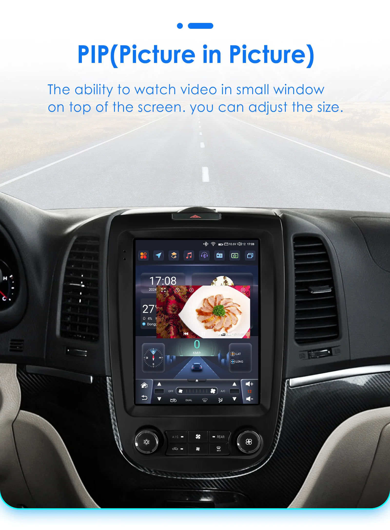 Hizpo For Tesla Style 2Din Car Radio For Hyundai Santa Fe 2 2006 2007-2012 Stereo Multimedia Video Player Navigation GPS Carplay