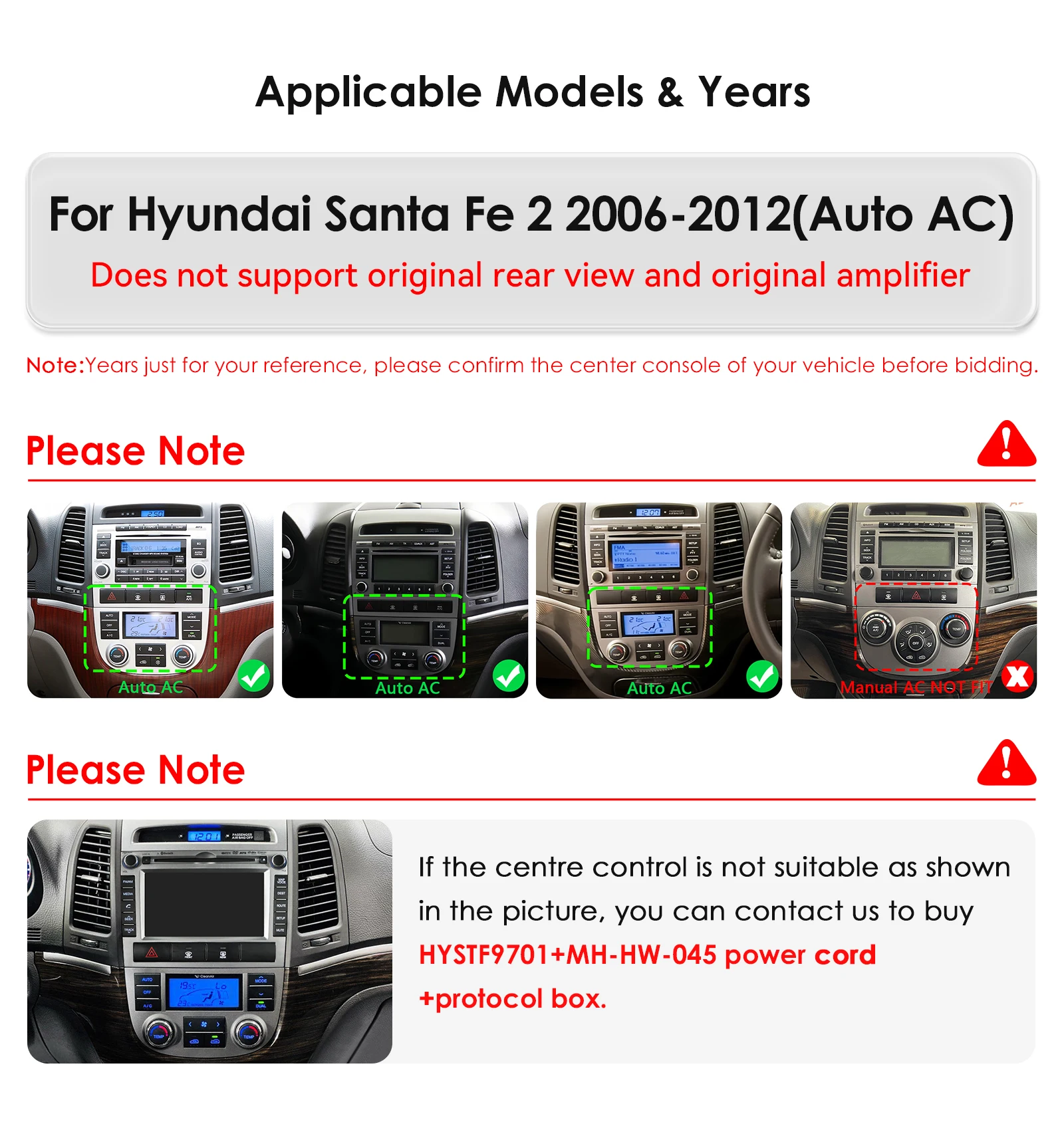 Hizpo For Tesla Style 2Din Car Radio For Hyundai Santa Fe 2 2006 2007-2012 Stereo Multimedia Video Player Navigation GPS Carplay