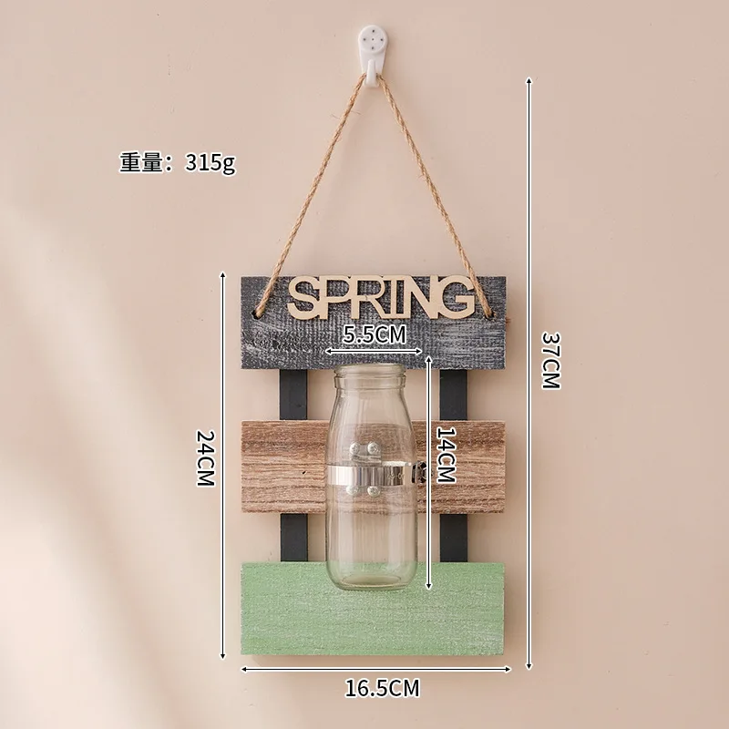 New Glass Vase Home Decorations Nordic Wall Hanging Plant Pot Decoration Living Room Decor Flower Accessories