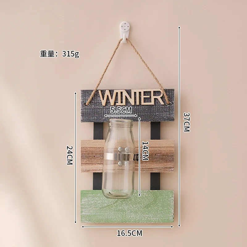 New Glass Vase Home Decorations Nordic Wall Hanging Plant Pot Decoration Living Room Decor Flower Accessories