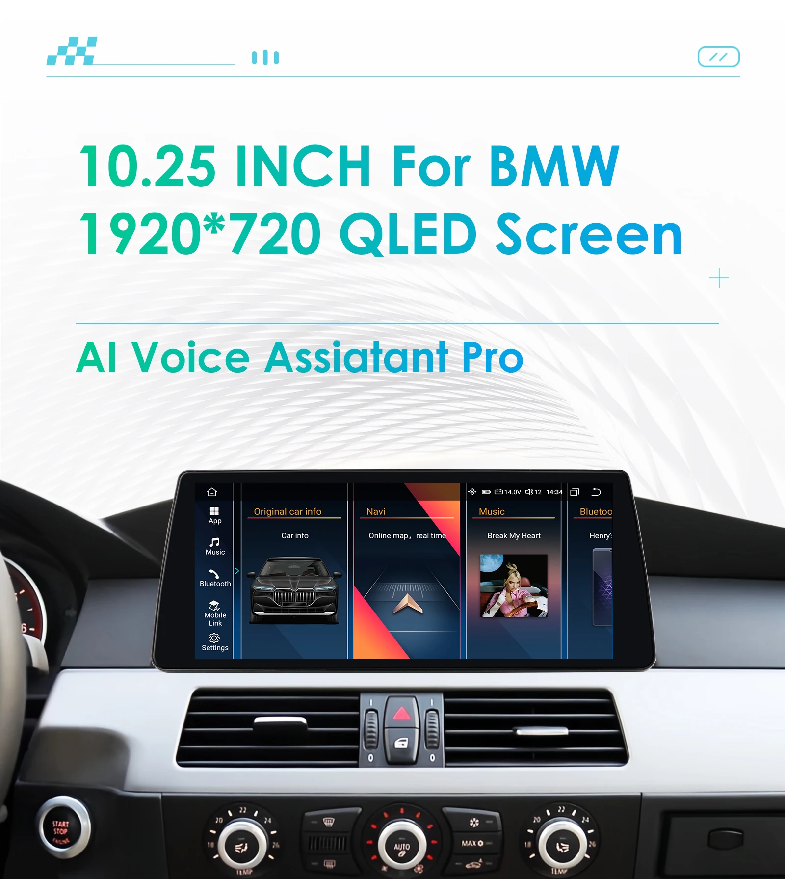 10.25 Android 13 Autoradio For BMW 5 Series E60 E61 CCC CIC 2005-2010 Multimedia Player 4G Carplay 2din Car radio GPS Stereo RDS