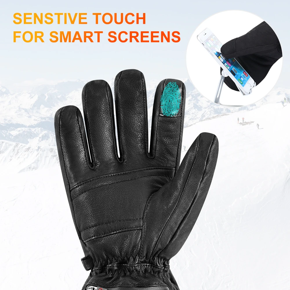 Savoir Heat Skiing Gloves Riding Skiing Fishing Hunting Outdoor Sports Rechargeable Electric Heated Gloves Winter Warmer Battery