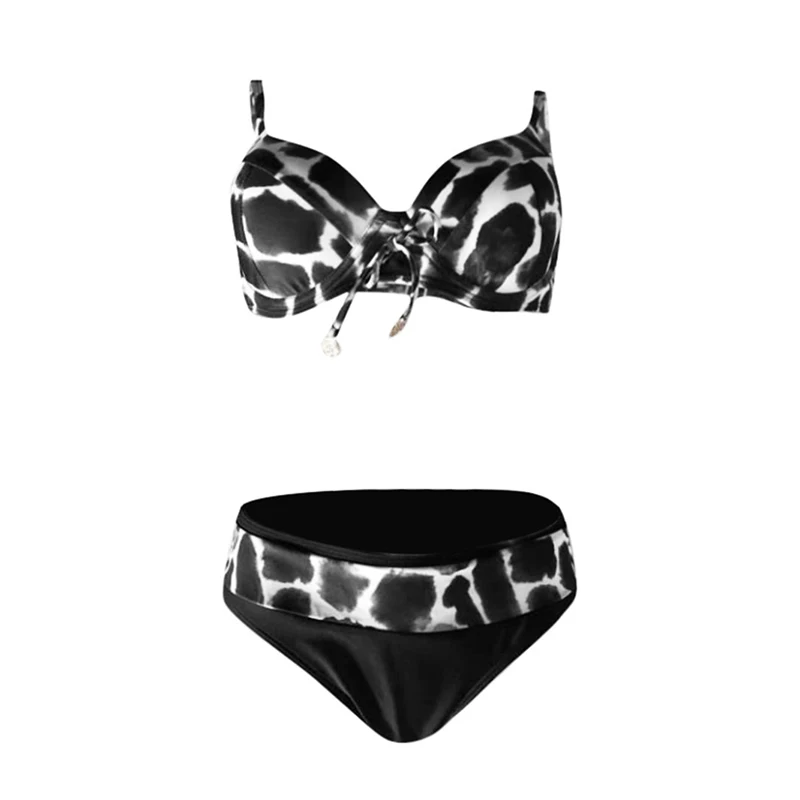 Sexy Women Leopard Print Bikini Set Push up Padded Swimwear Swimsuit Beachwear Two-Piece Suits L-3XL