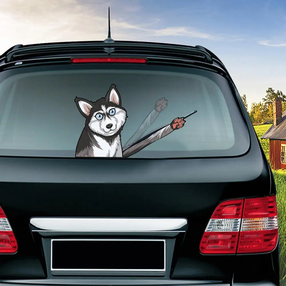 Dog Car Stickers Adhesive Dog Decal Waterproof Dog Decals For Cars Motorcycle Window Wall Computer