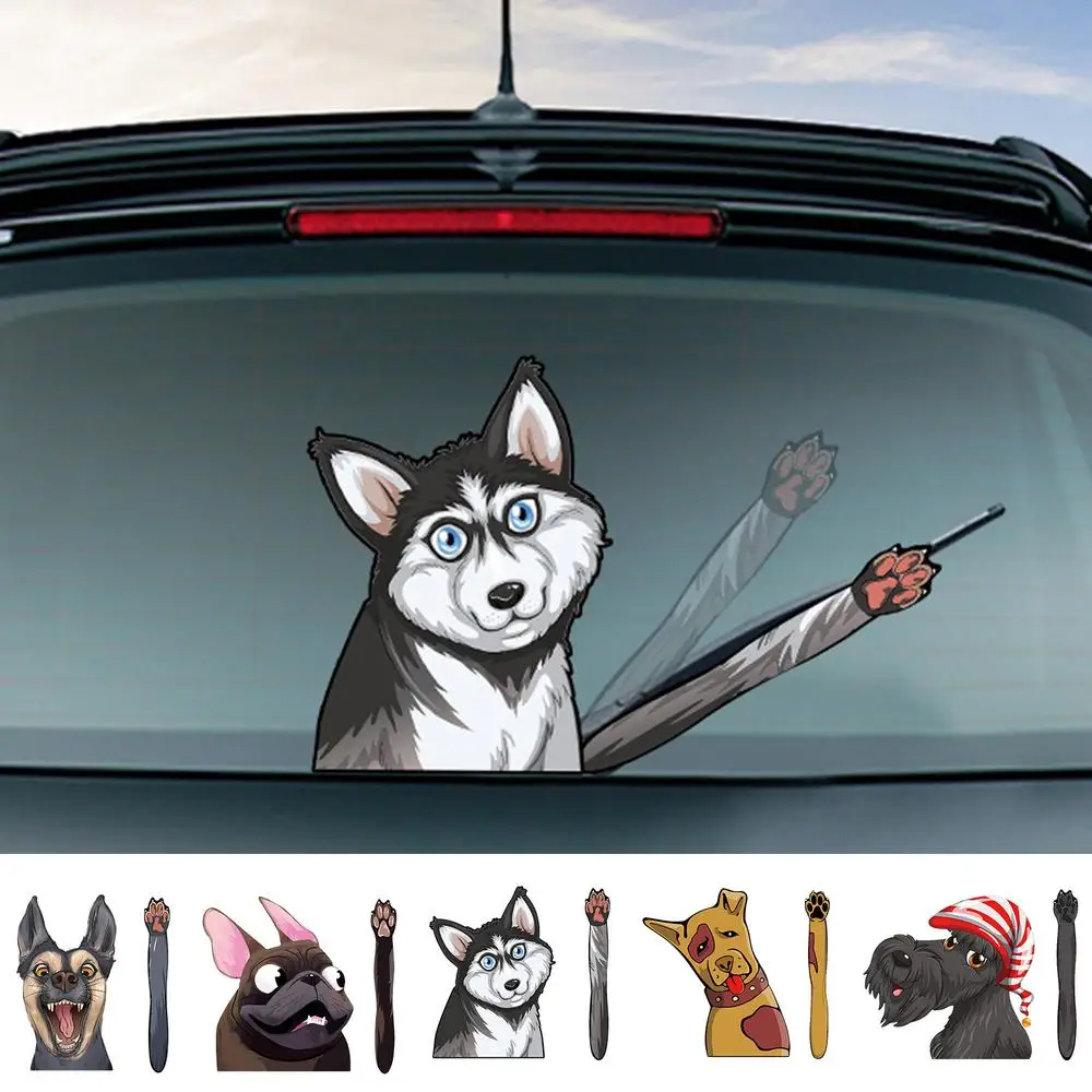 Dog Car Stickers Adhesive Dog Decal Waterproof Dog Decals For Cars Motorcycle Window Wall Computer