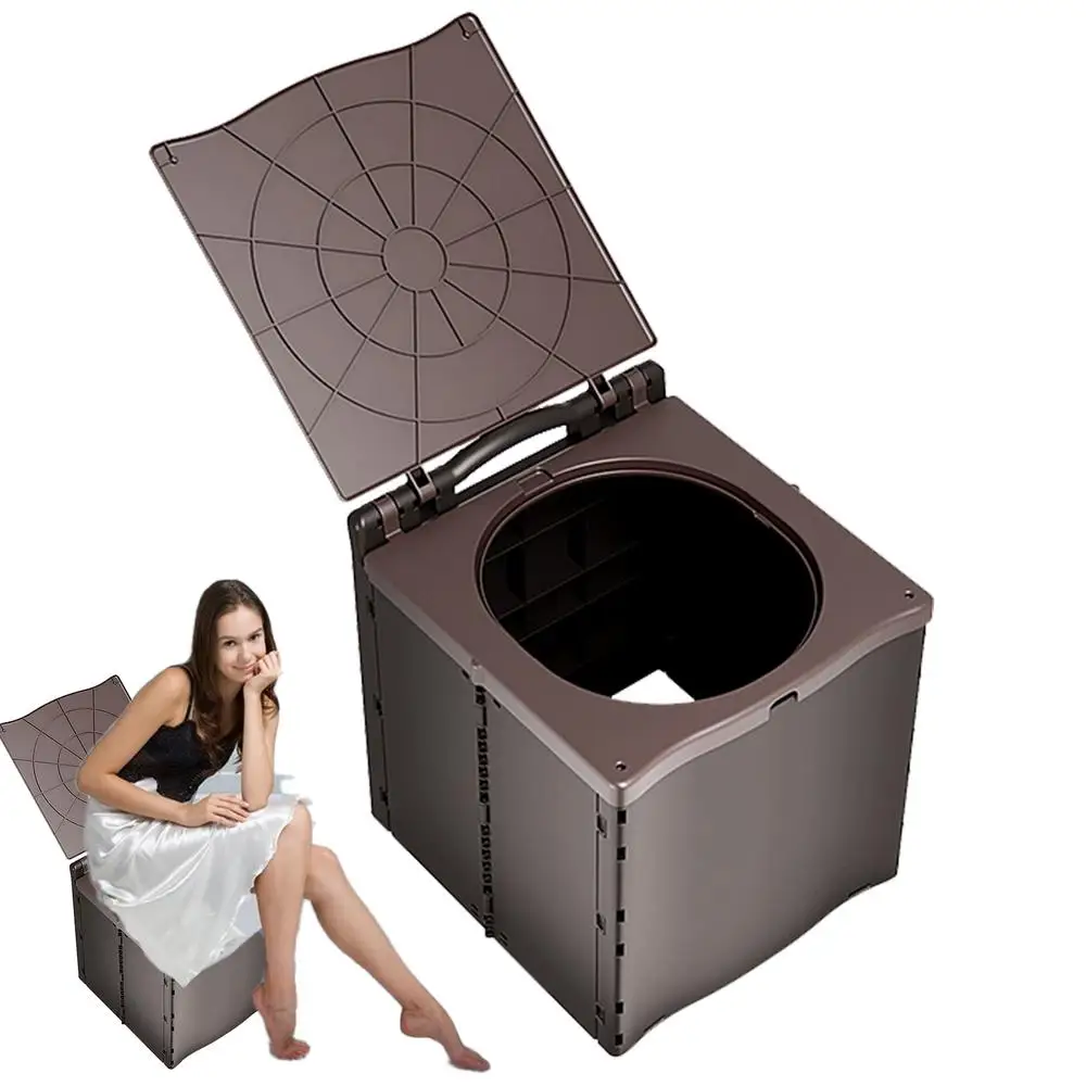 Portable Toilets For Adults Camping Toilet Outdoor Portable Elderly Bedside Toilet Car Travel Trash Can Outside Women Potty