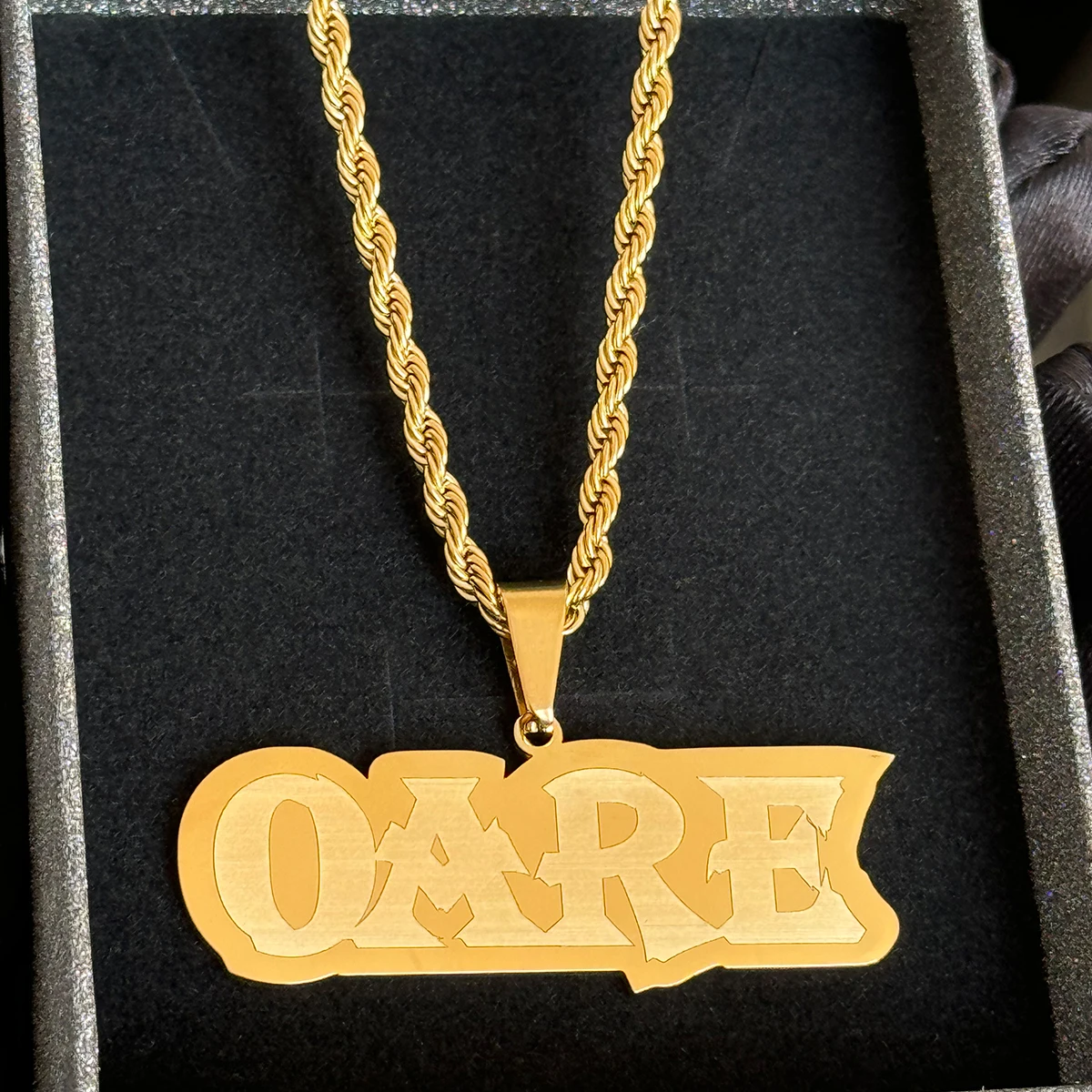 Stainless Steel Custom Name Necklace Personalized Hip Hop Letter Pendant Necklaces For Women Men Party Anniversary Gift Jewelry