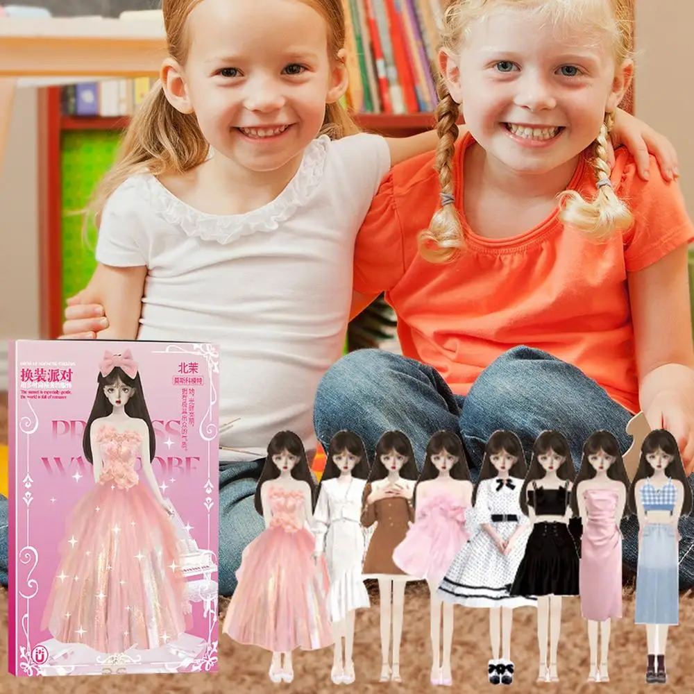 Dress-up Dolls Playset Dress-up Dolls Safe Smooth Playset Toy Educative Portable Pretend Play Toys For Birthday New Year