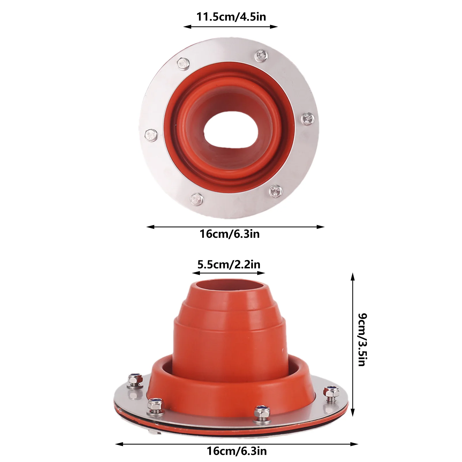 Silicone Metal Roof Pipe Flashing Metal Stove Jack Kit Heat Resistant And Round Base High Temp Flexible Roof Jack Pipe Boot