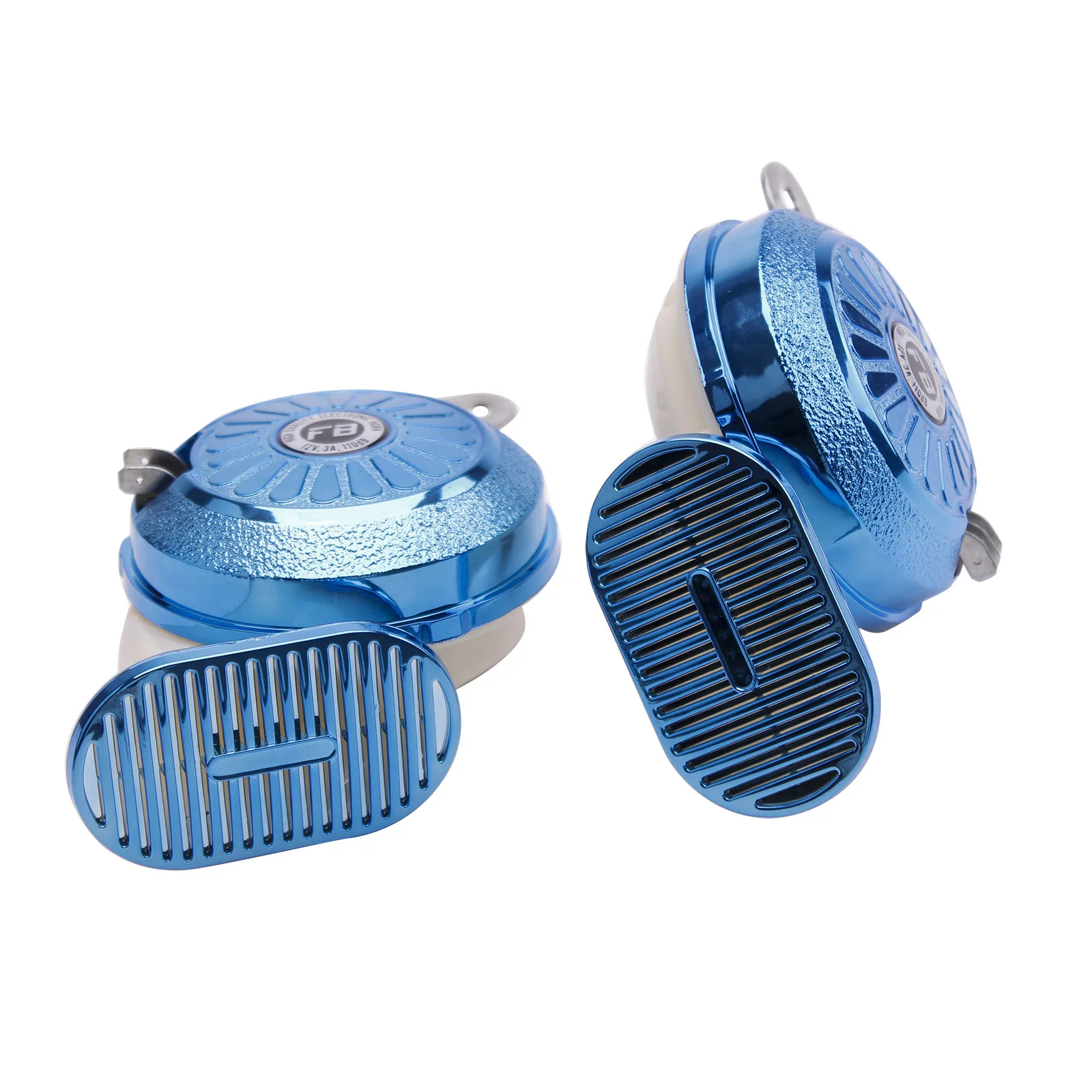 ALLERY 2Pcs/Kit Snail Air Horn 12V Super Loud Three Tone Waterproof Electric Snail Car Horn For Truck Motorcycle Auto Accessory