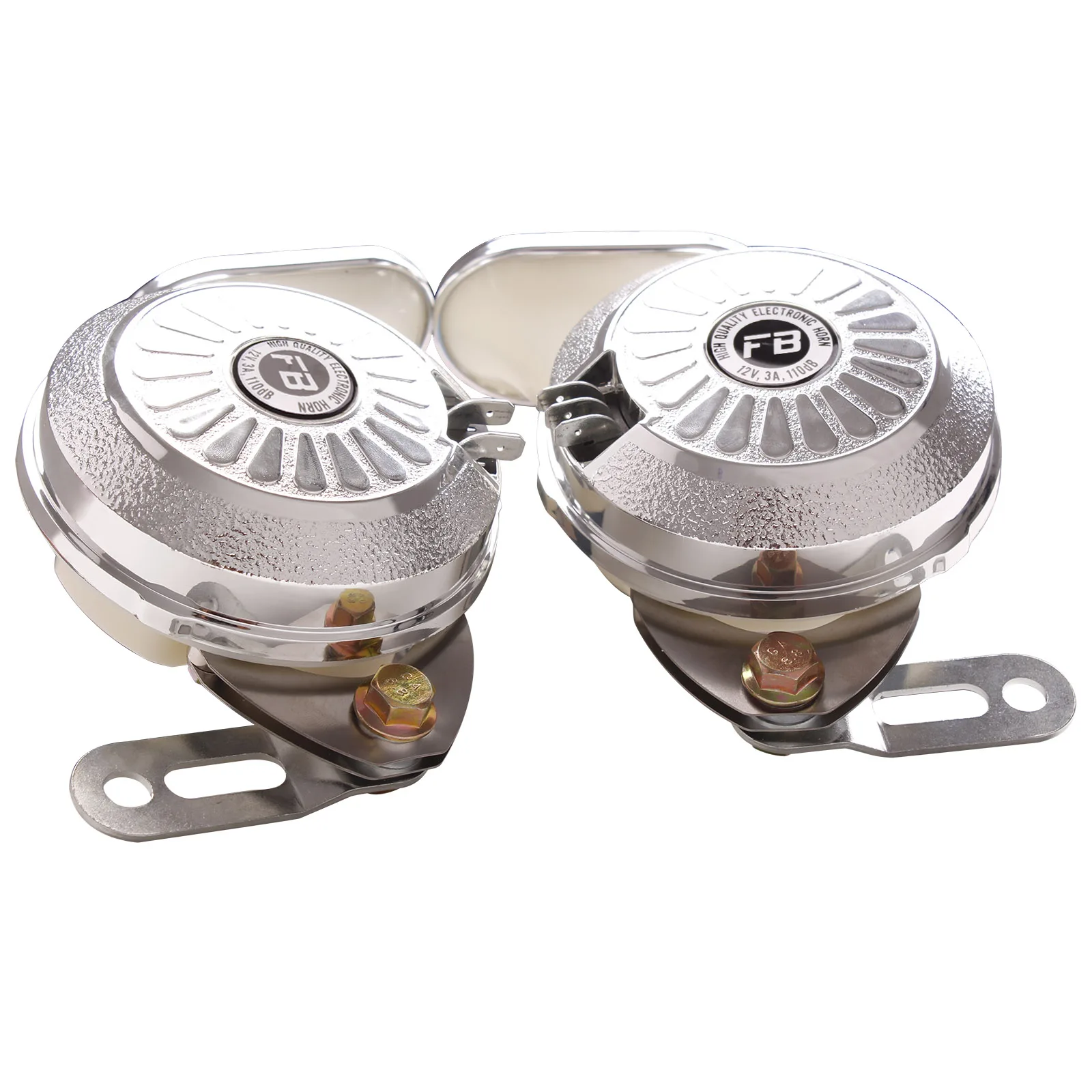 ALLERY 2Pcs/Kit Snail Air Horn 12V Super Loud Three Tone Waterproof Electric Snail Car Horn For Truck Motorcycle Auto Accessory