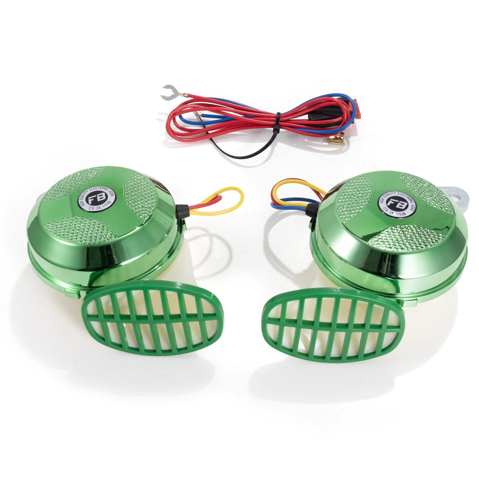 ALLERY 2Pcs/Kit Snail Air Horn 12V Super Loud Three Tone Waterproof Electric Snail Car Horn For Truck Motorcycle Auto Accessory