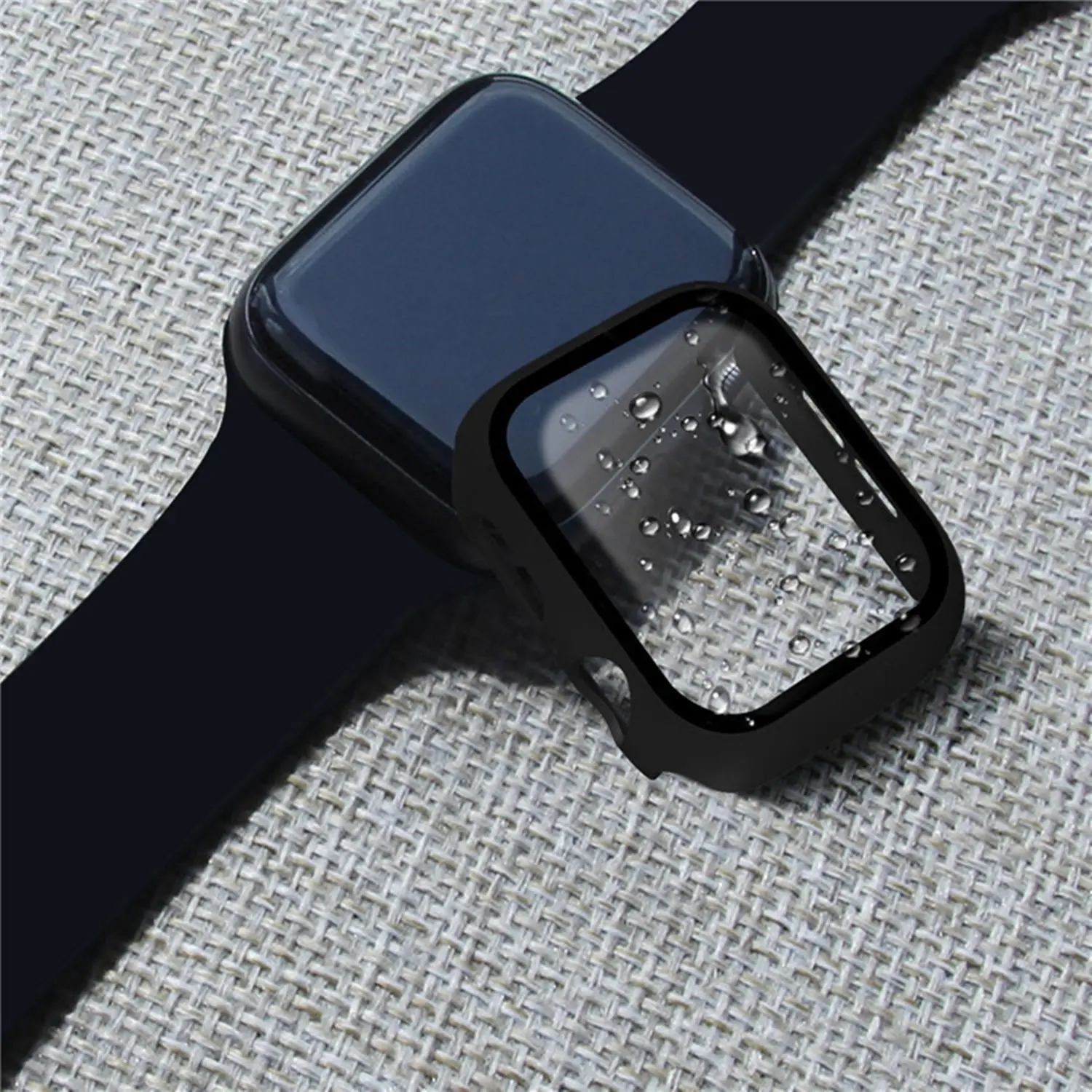 Glass+Cover For Apple Watch case 45mm 41mm 44mm 40mm 42mm 38mm correa Accessorie Screen Protector iwatch series 5 4 6 SE 3 7 8 9