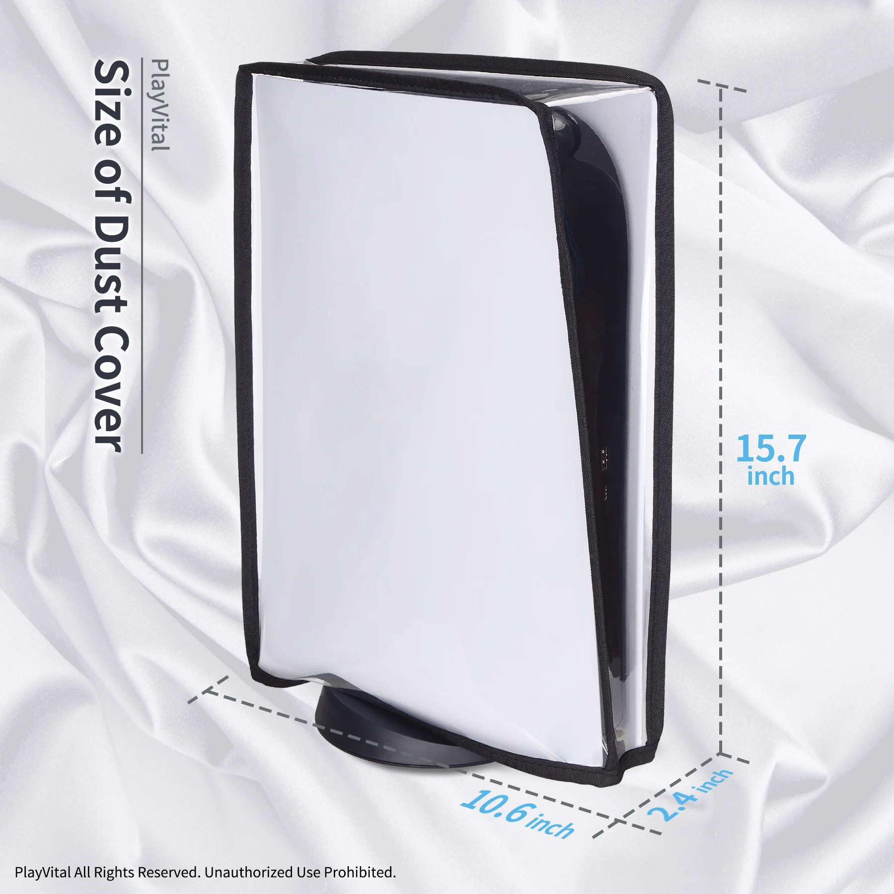 PlayVital Transparent Dust Cover Waterproof Dust Guard Anti Scratch Sleeve for ps5 Console Digital Edition & Disc Edition