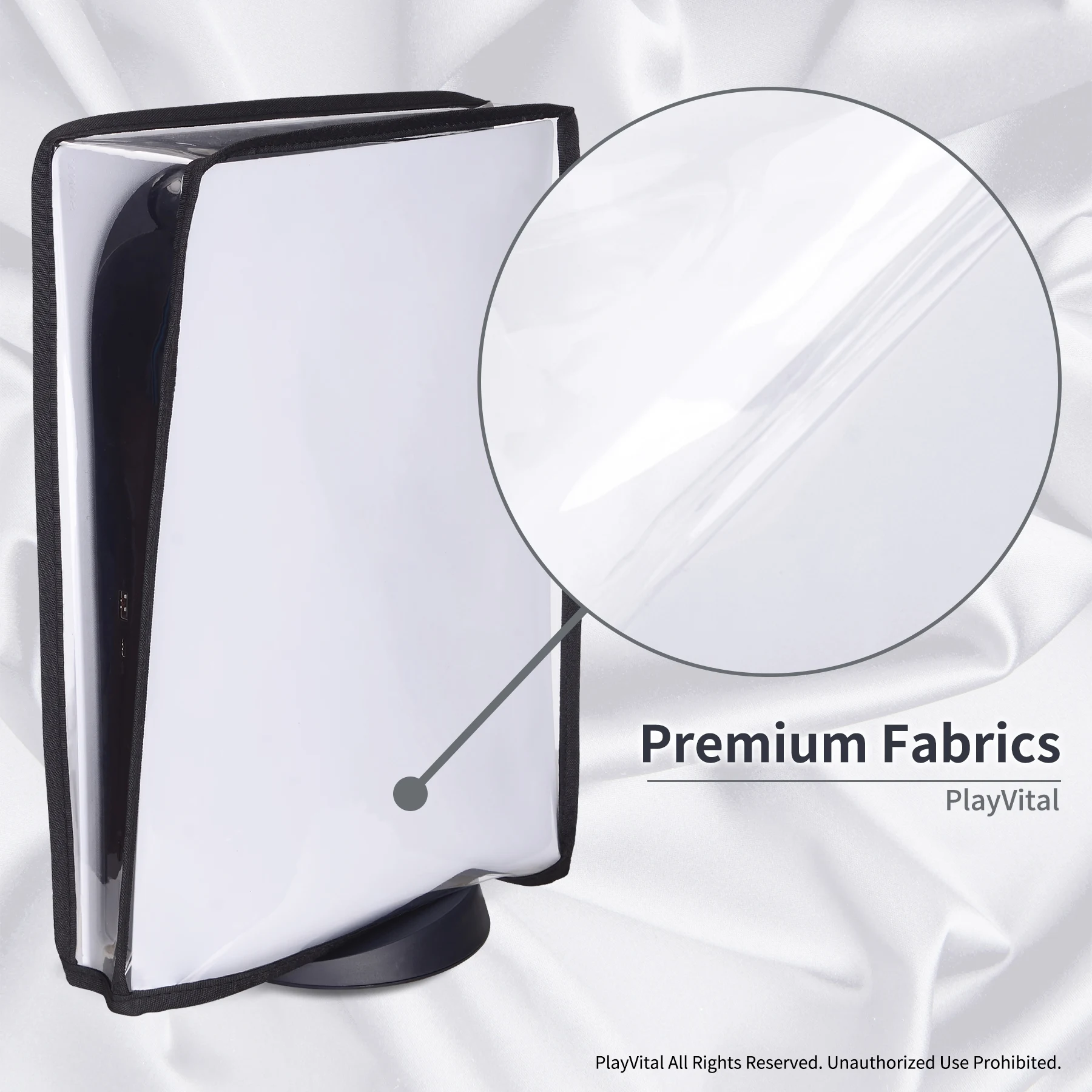 PlayVital Transparent Dust Cover Waterproof Dust Guard Anti Scratch Sleeve for ps5 Console Digital Edition & Disc Edition