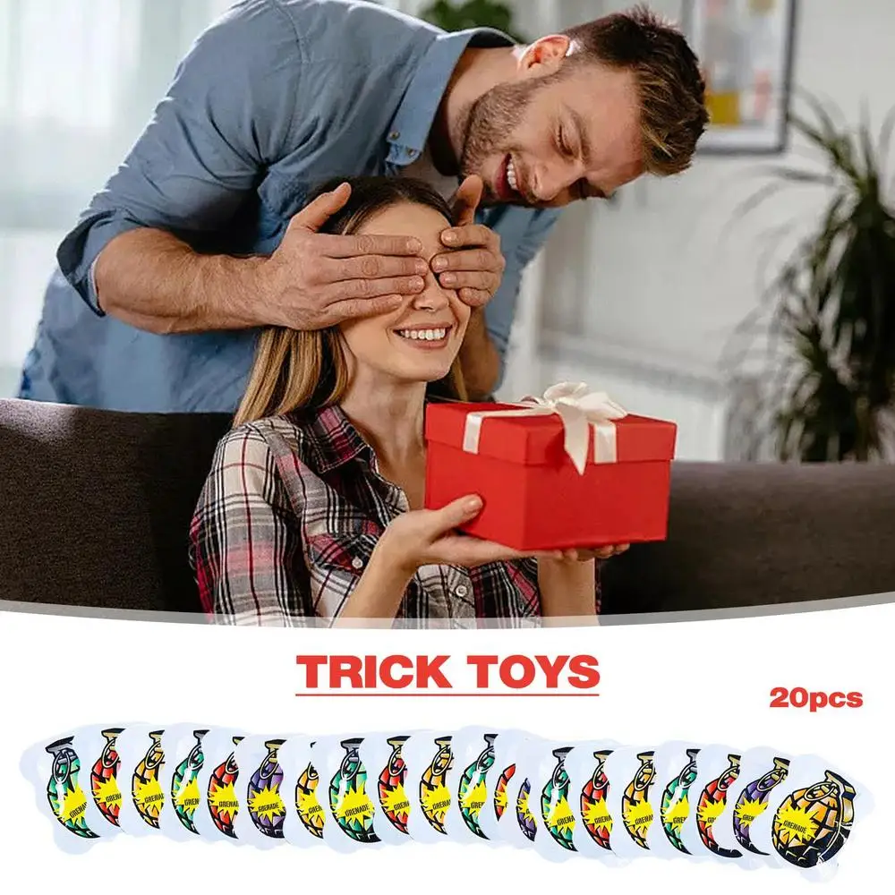 20Pcs Prank Toys Bombs Bags Bombs Funny Stress Practical Jokes Toy For Kids Spoof Gag Toy Spray Toys Grenades Bag Simulator
