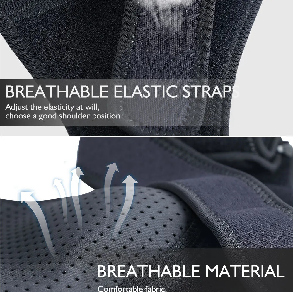 Breathable Shoulder Brace with Pressure Pad Neoprene Sleeve Ice Support Pain Shoulder Compression Air Bag Shoulder Protector