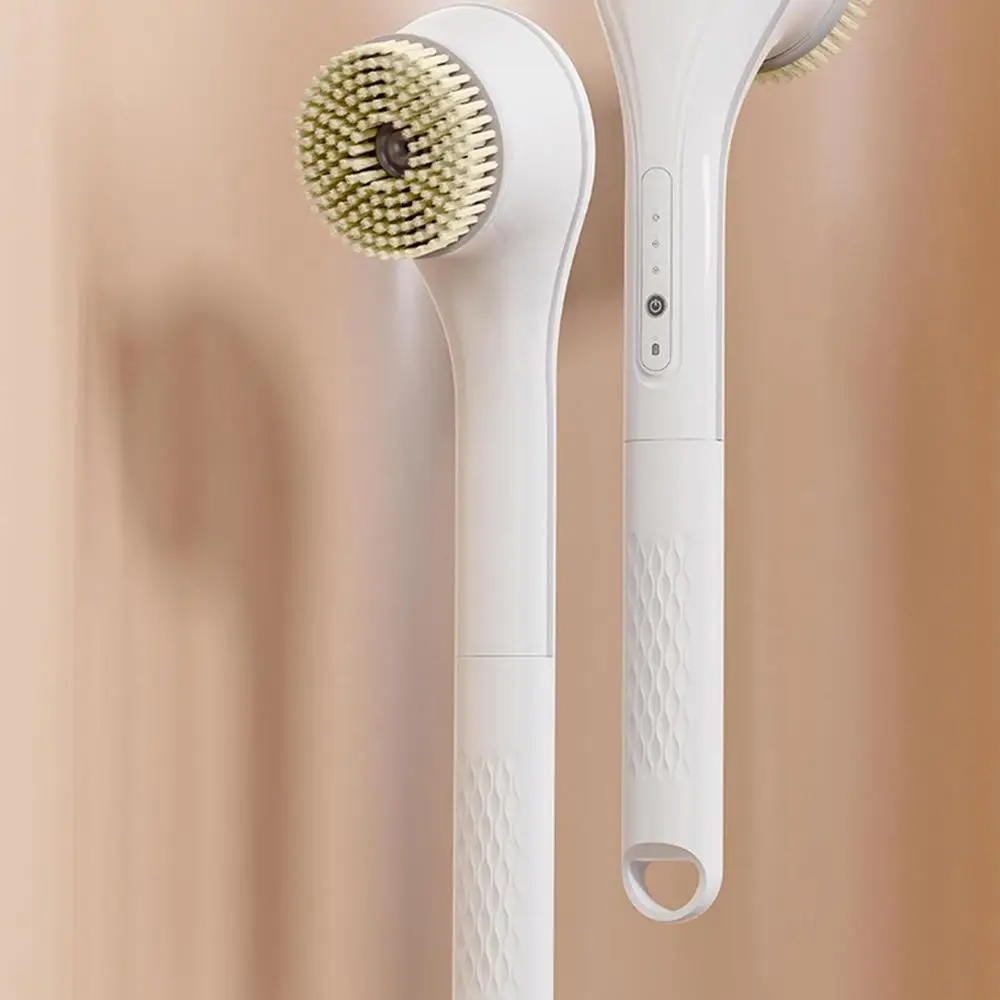 Electric Shower Brush Back Body Scrubber Facial Cleansing Bathing Cleaner Handle Exfoliator Bath Brushes For Showering