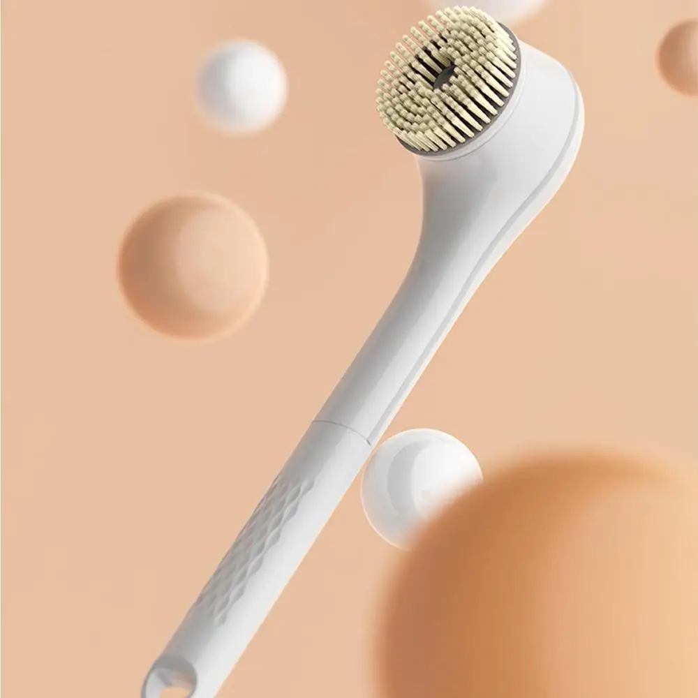 Electric Shower Brush Back Body Scrubber Facial Cleansing Bathing Cleaner Handle Exfoliator Bath Brushes For Showering