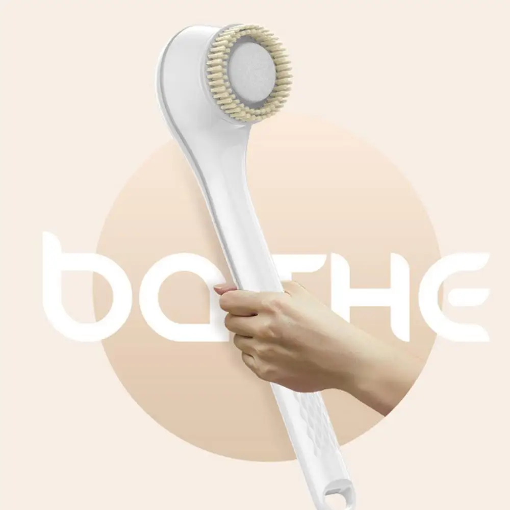 Electric Shower Brush Back Body Scrubber Facial Cleansing Bathing Cleaner Handle Exfoliator Bath Brushes For Showering