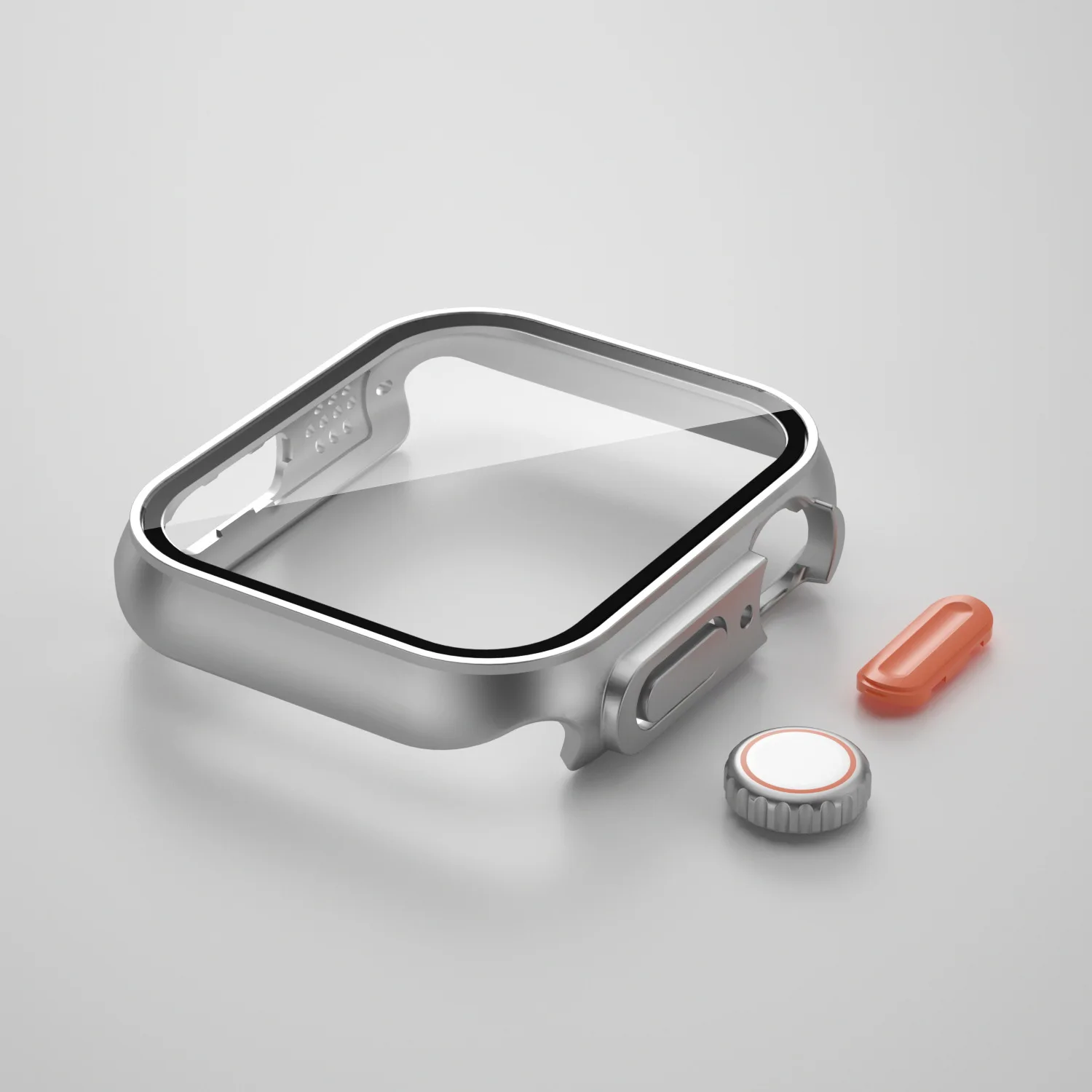 Glass+PC Firm Cover for Apple Watch Case 44mm 40mm 45mm 41mm Appearance Upgrade 49mm Turning into ultra iWatch series 8 7 6 5 se