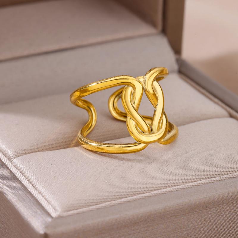316L Stainless Steel Ring for Women Gold Color Rings Female Design Aesthetic Wedding Jewelry Trendy Accessories Birthday Gifts