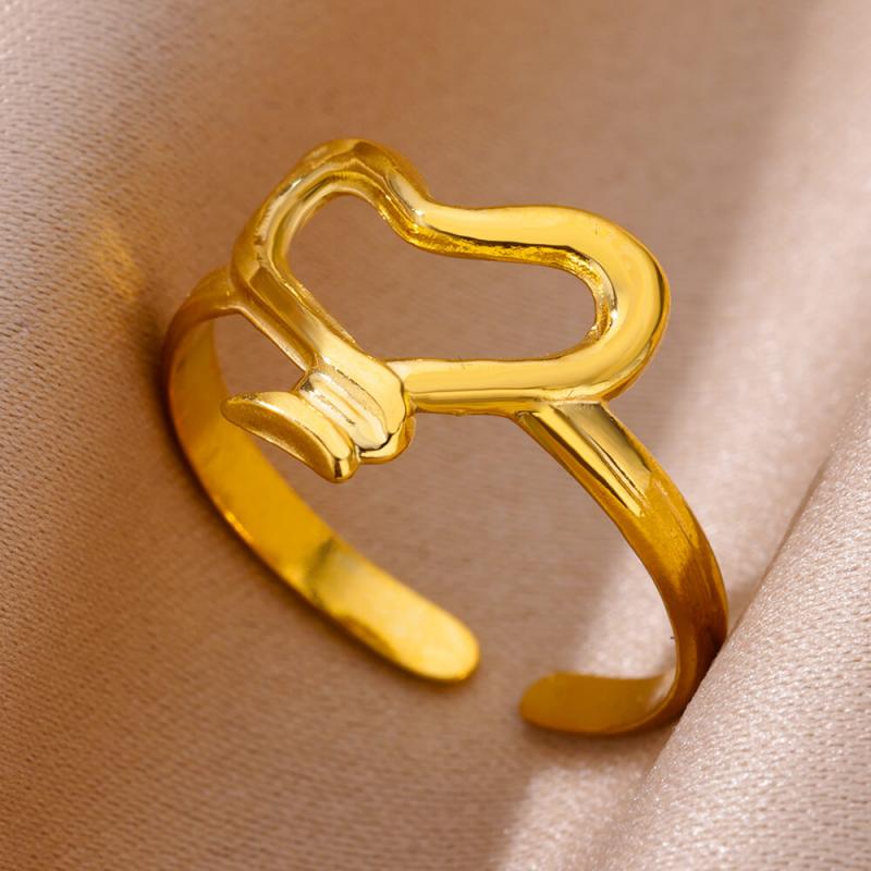 316L Stainless Steel Ring for Women Gold Color Rings Female Design Aesthetic Wedding Jewelry Trendy Accessories Birthday Gifts