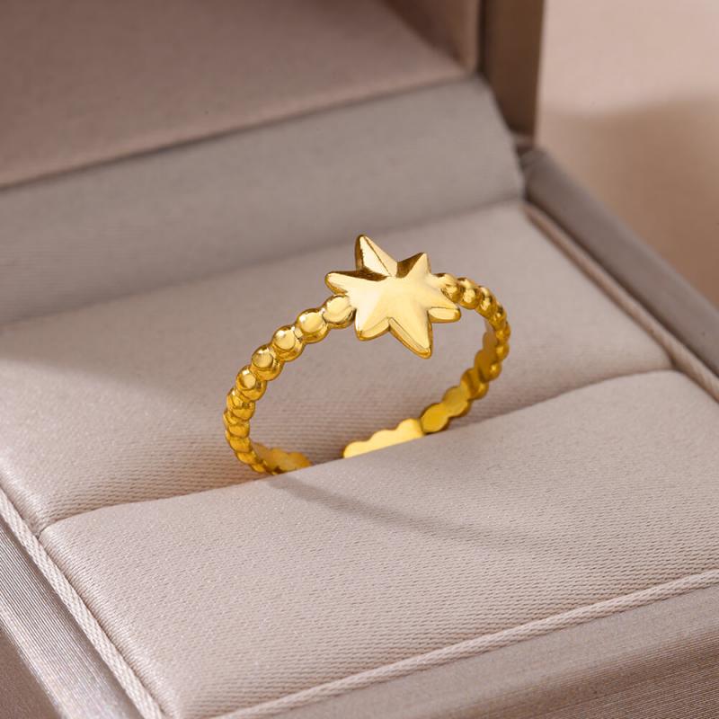 316L Stainless Steel Ring for Women Gold Color Rings Female Design Aesthetic Wedding Jewelry Trendy Accessories Birthday Gifts