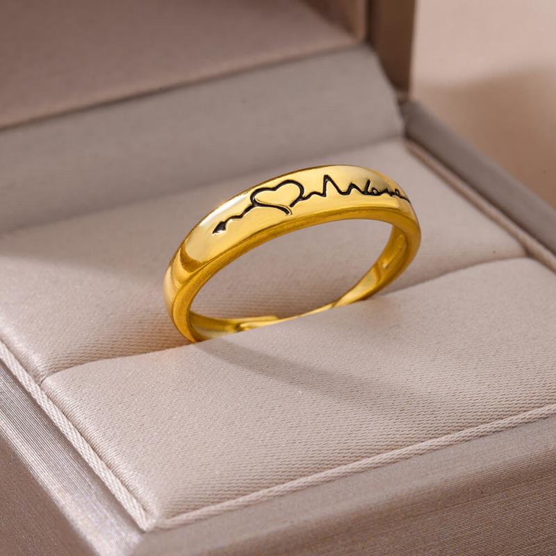 316L Stainless Steel Ring for Women Gold Color Rings Female Design Aesthetic Wedding Jewelry Trendy Accessories Birthday Gifts