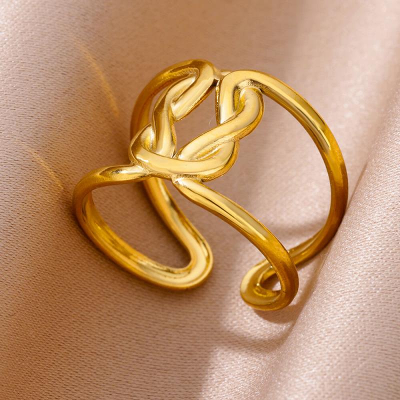 316L Stainless Steel Ring for Women Gold Color Rings Female Design Aesthetic Wedding Jewelry Trendy Accessories Birthday Gifts