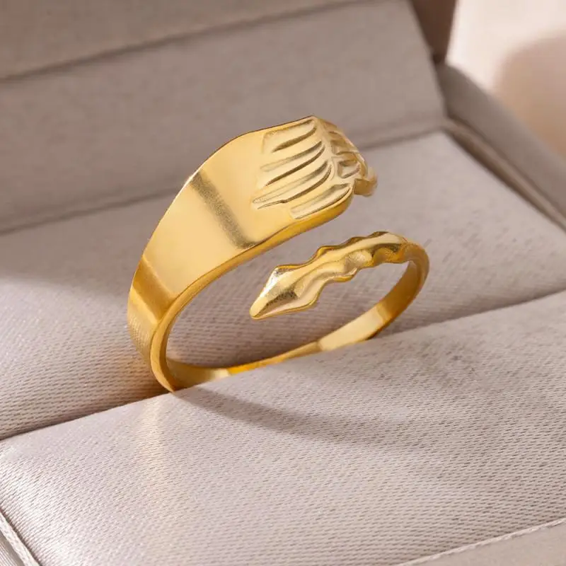 316L Stainless Steel Ring for Women Gold Color Rings Female Design Aesthetic Wedding Jewelry Trendy Accessories Birthday Gifts