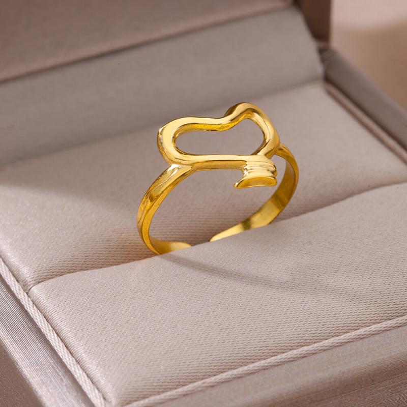 316L Stainless Steel Ring for Women Gold Color Rings Female Design Aesthetic Wedding Jewelry Trendy Accessories Birthday Gifts